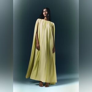 Mango Long Sleeve Yellow Dress